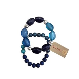 Ruby Rd bracelet, blue/light blue. Adjustable to the size of the wrist.